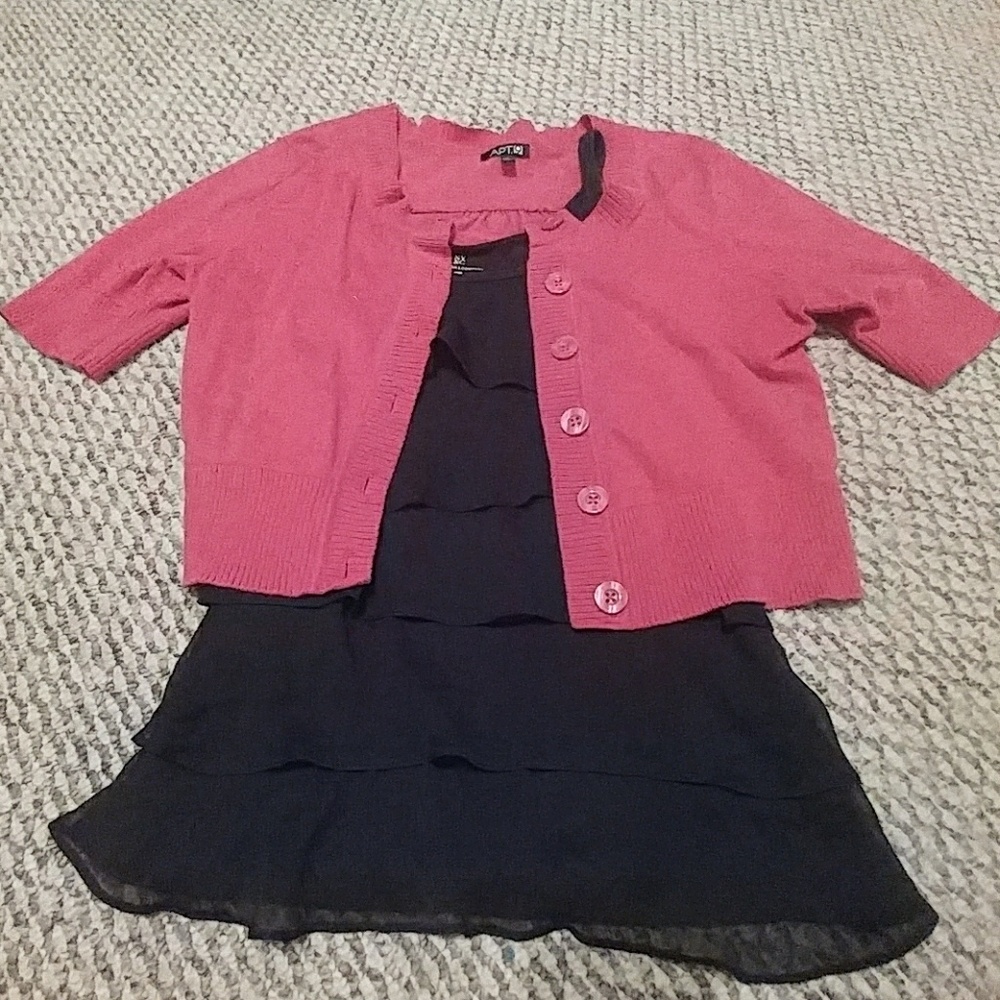 Pink half cardigan