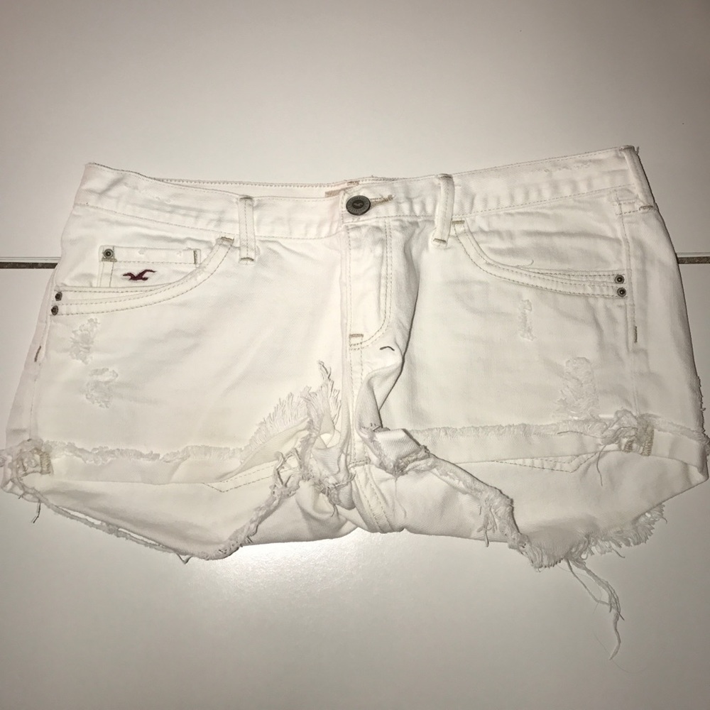 White Hollister jean shorts