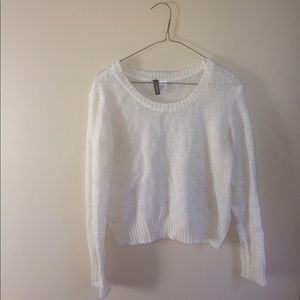 Cozy white knit sweater!