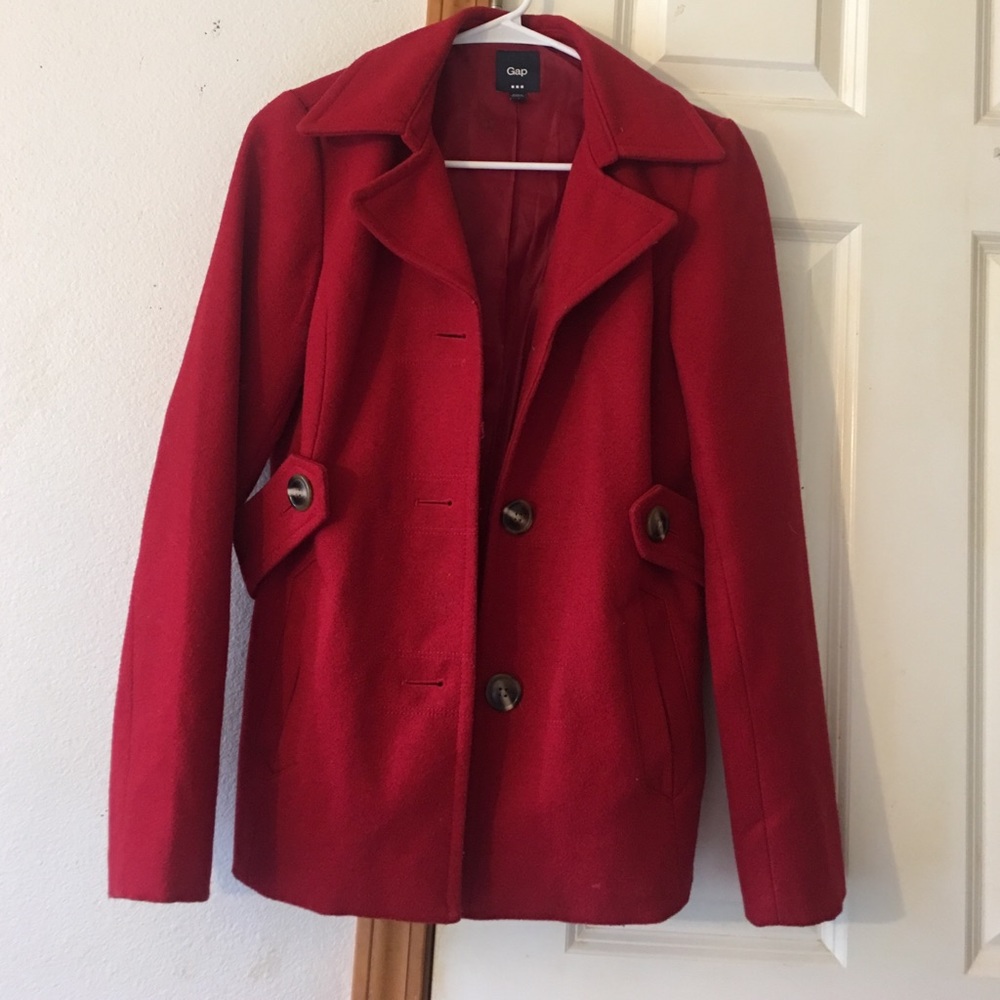 Beautiful red peacoat!