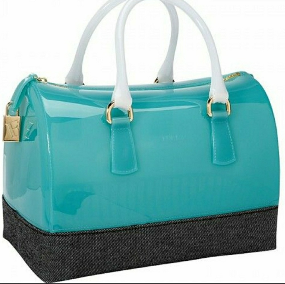 24 hour SALE Furla Tri-color "Candy" Jelly Satchel