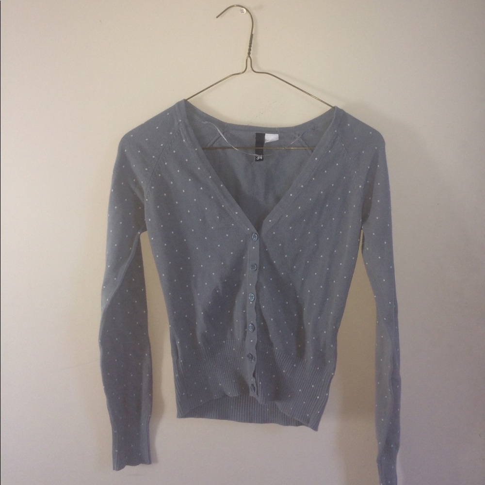 Polka dot H&M cardigan.