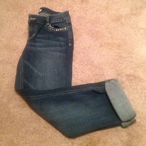 White House Black Market Denim Crops