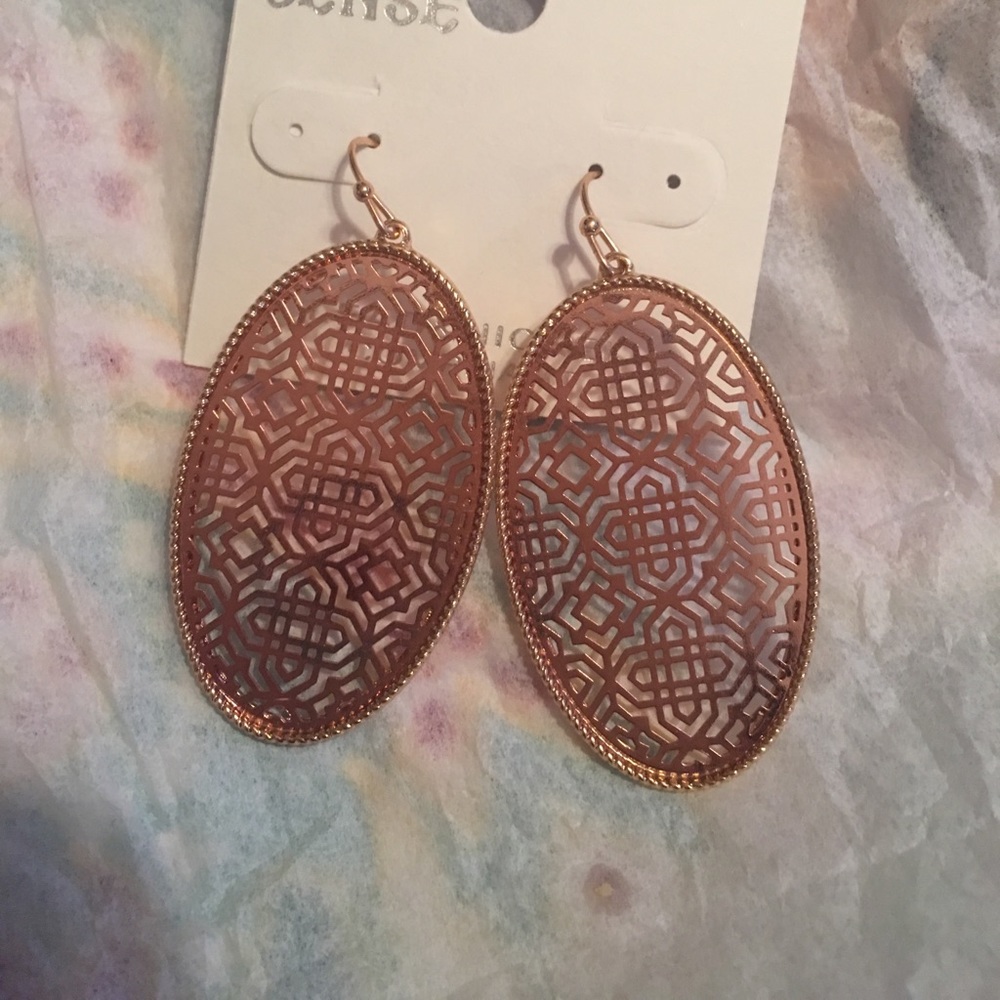 Rose gold earrings