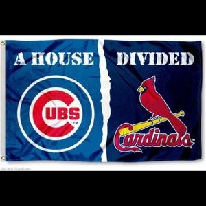 Cubs/Cardinals "A House Divided" House Flag