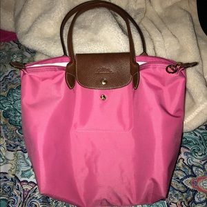 Pink longchamp bag