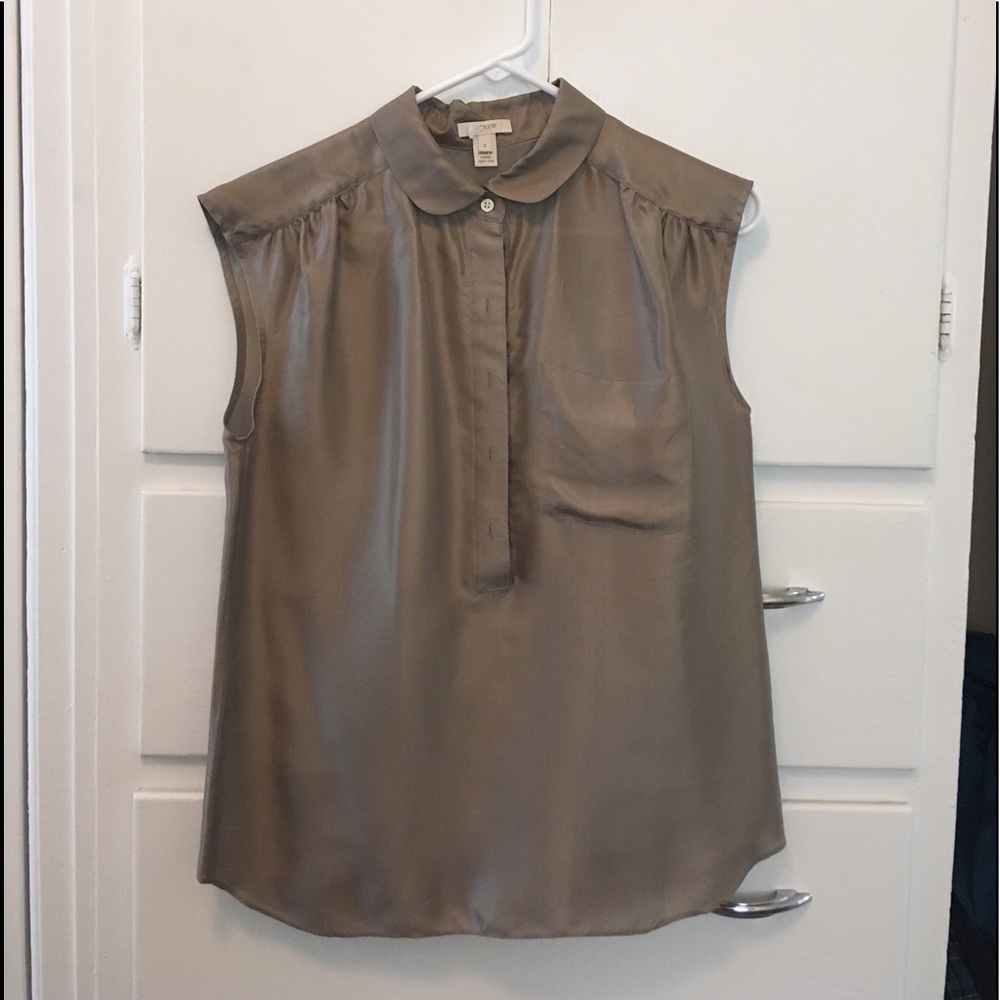 J.Crew silk sleeveless blouse