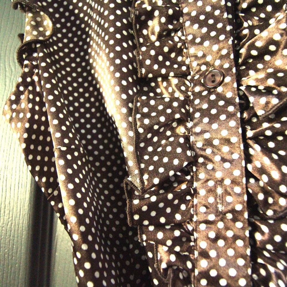 BCX Brown with White Polka-dot top