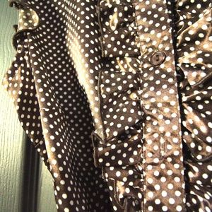 BCX Brown with White Polka-dot top