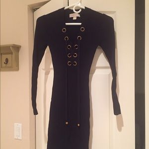 Michael kors navy lace up dress