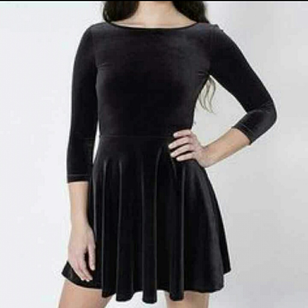 American Apparel velvet black dress