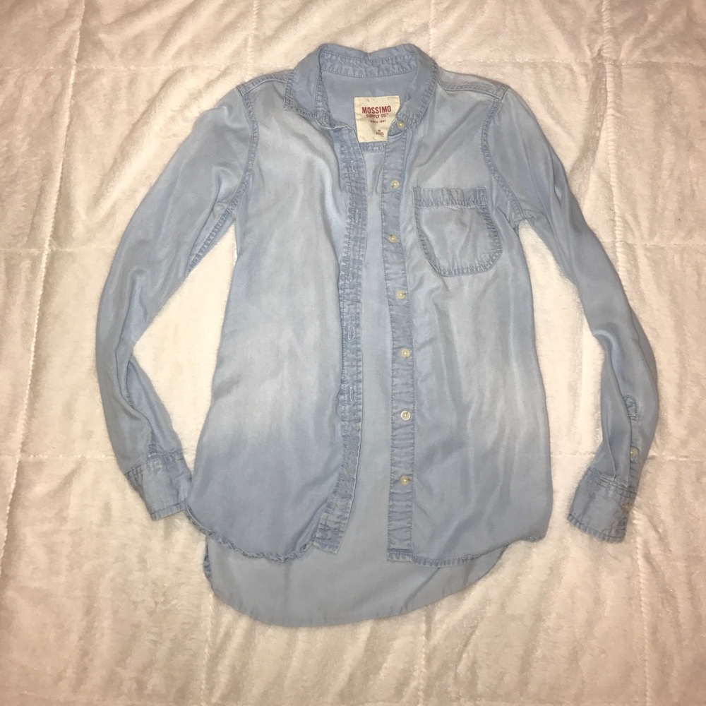 Denim button down