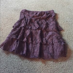 Black Lace Strapless Top