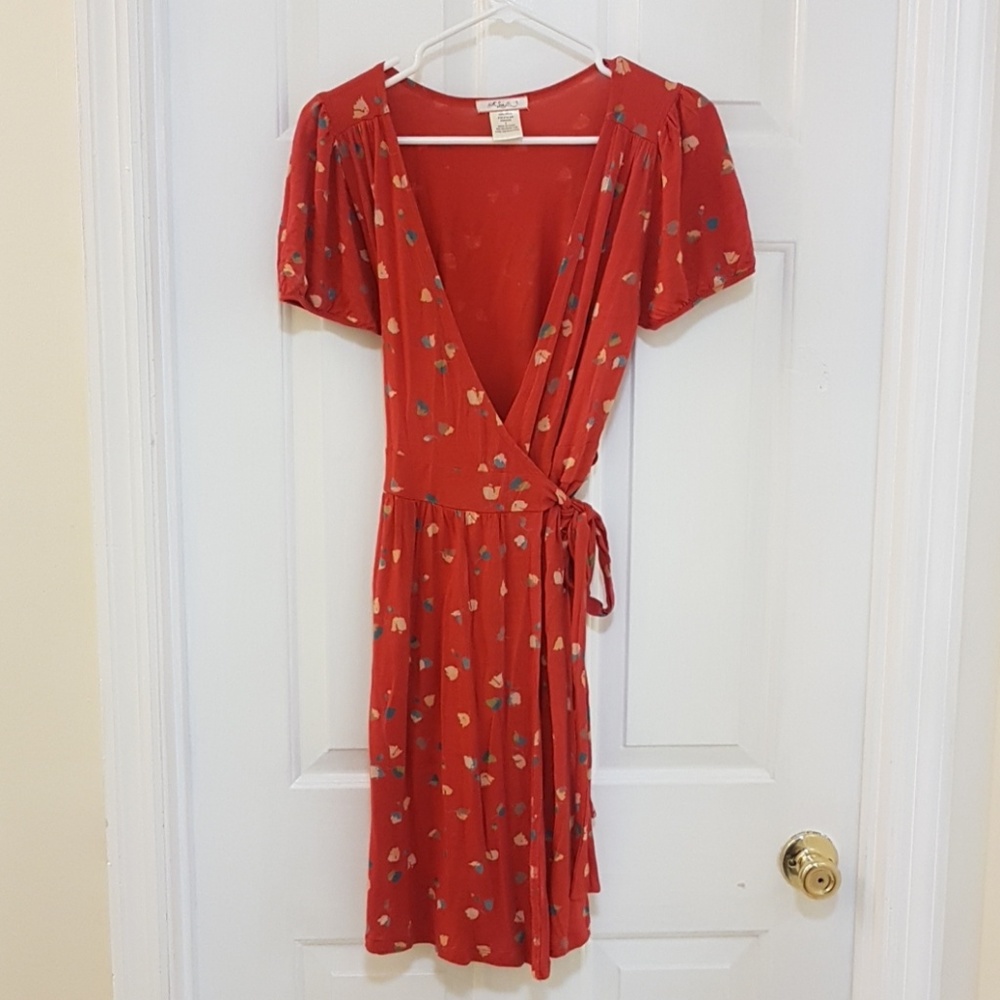 Lux brand floral wrap dress