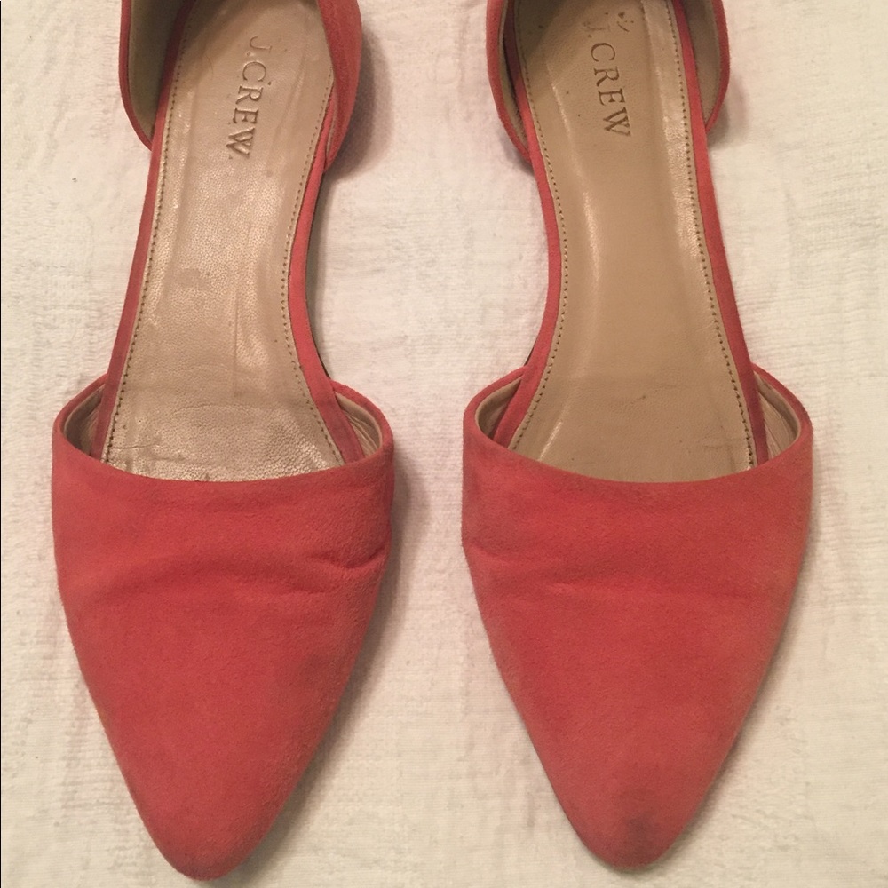 Suede soft pink flats