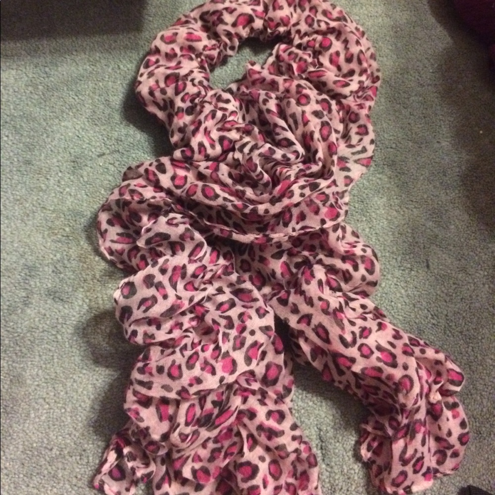 Cheetah Print Pink Scarf