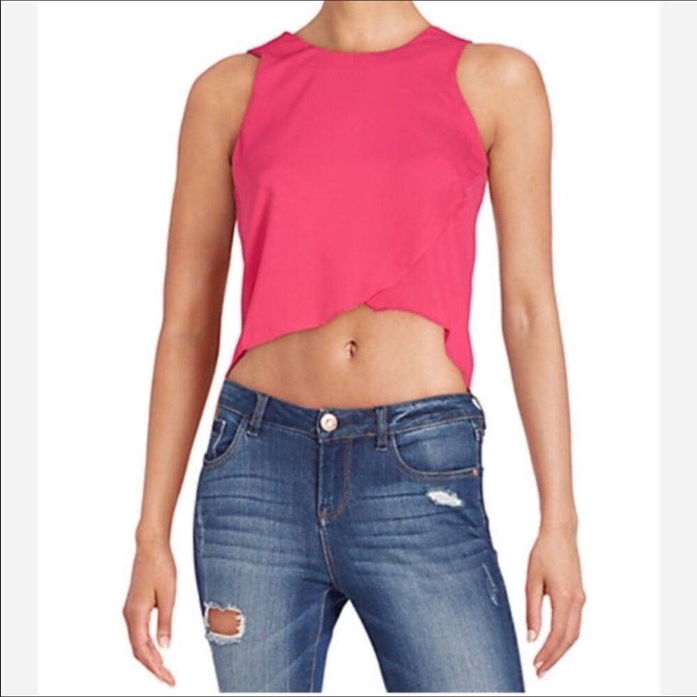 Romeo and Juliet Couture Pink Sleeveless Crop Top