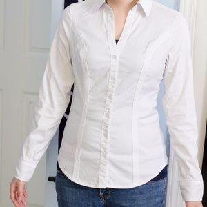 White Express Essential Button Down Shirt