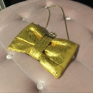 🎀 Gold Betsey Johnson Clutch 🎀