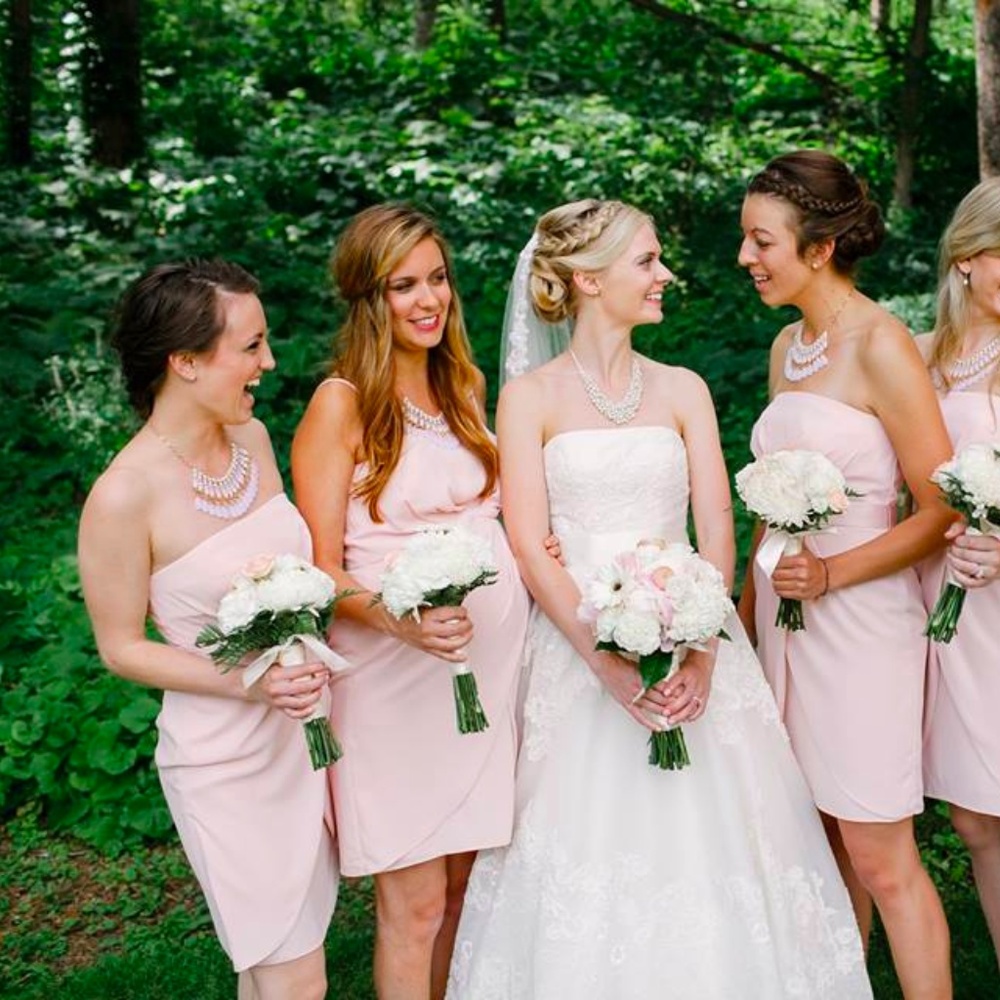 White by Vera Wang Blush Bridesmaid Dress size 0