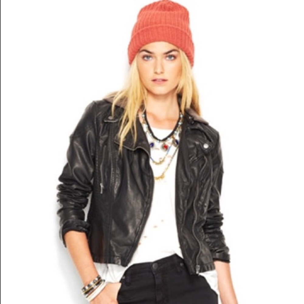 FREEPEOPLE LEATHER JACKET VEGAN