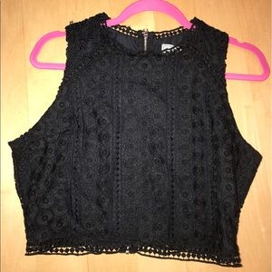 Navy Embroidered top