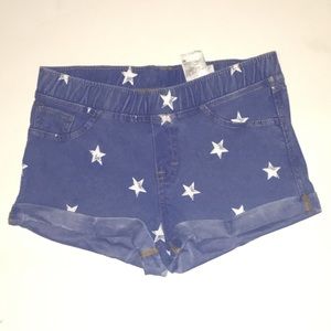 Dark blue shorts with white stars