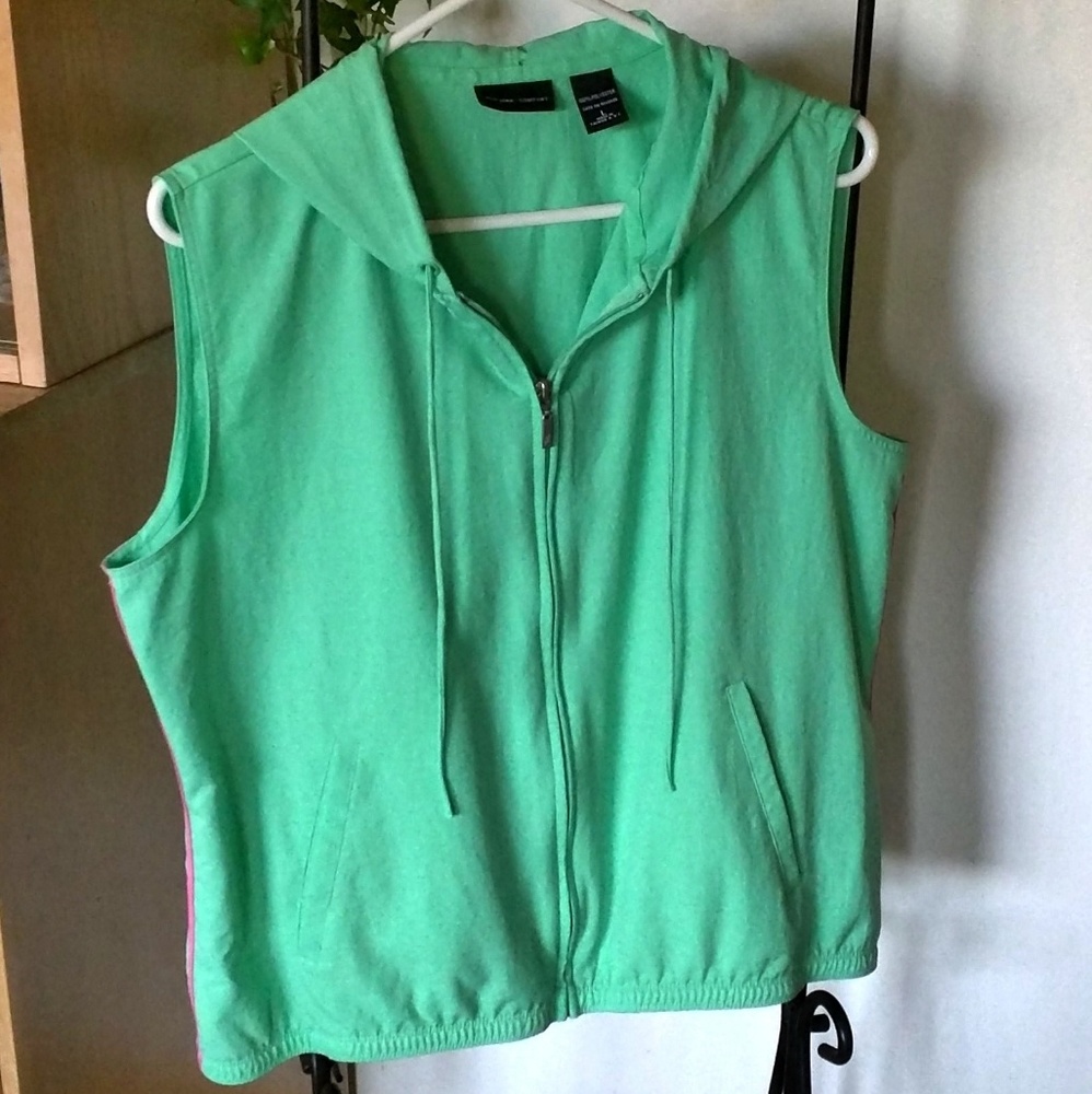 Seafoam Green New York & Company Tank Hoodie