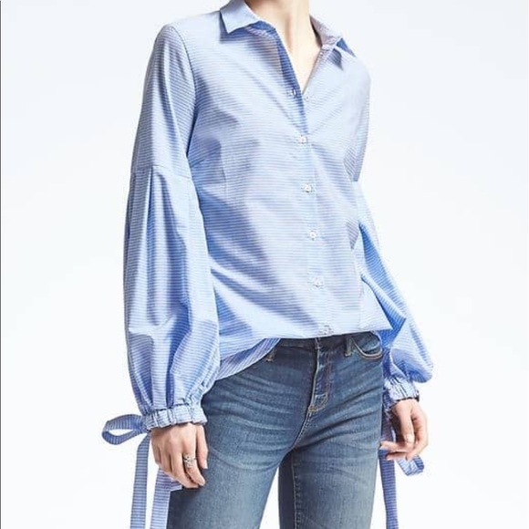 Banana Republic Tops - BR Host Pick! pleated bell sleeve shirt