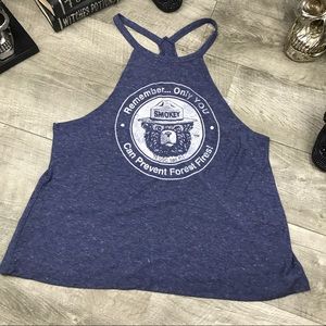 Smokey the Bear Forest Fires High Halter Tank Top