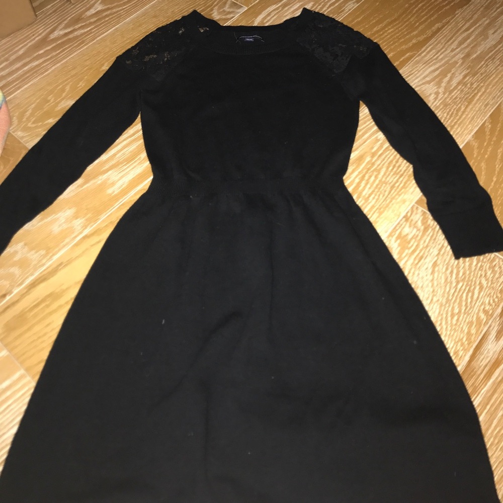 Black Long sleeve Sweater Dress