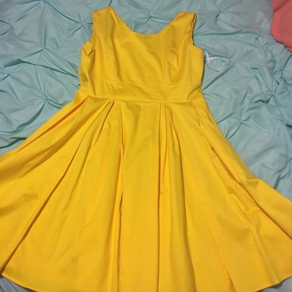 Pleated full circle dress