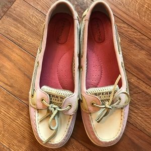 Sperry Top-Sider Pink/tan size 7.5 slip ons