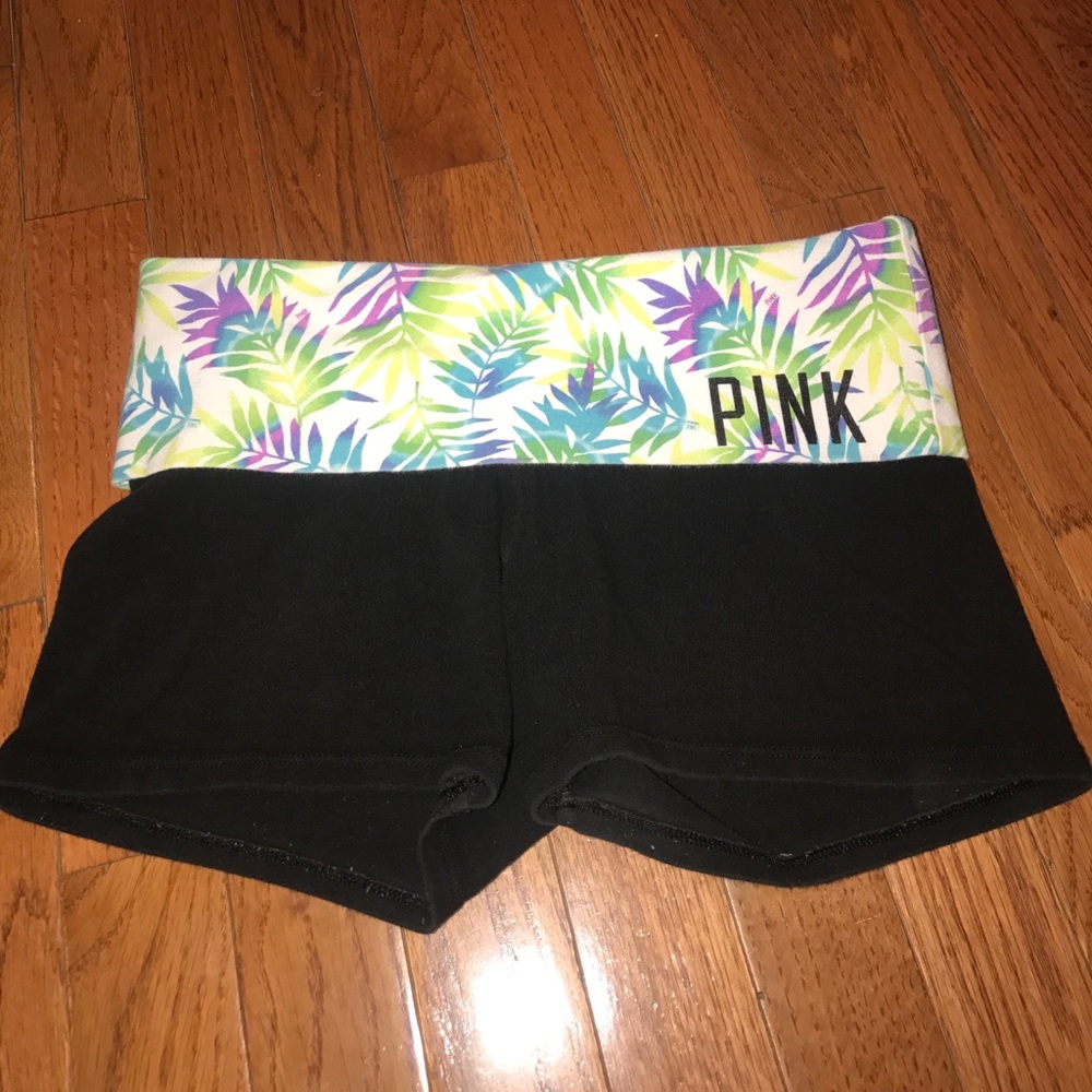 PINK Victoria secret fold over yoga shorts
