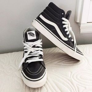 charcoal high top vans