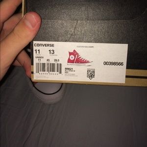 Red chuck taylors worn 3x times