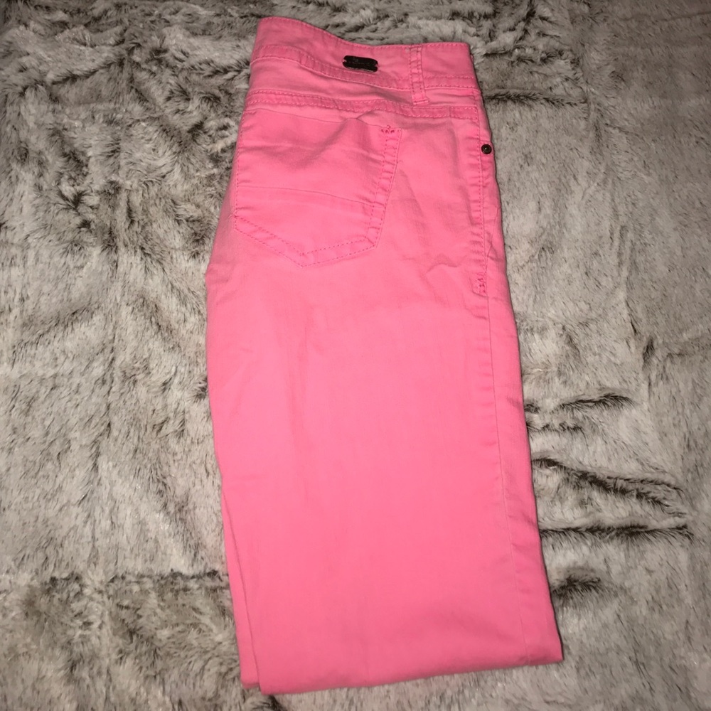 Light pink skinny jeans
