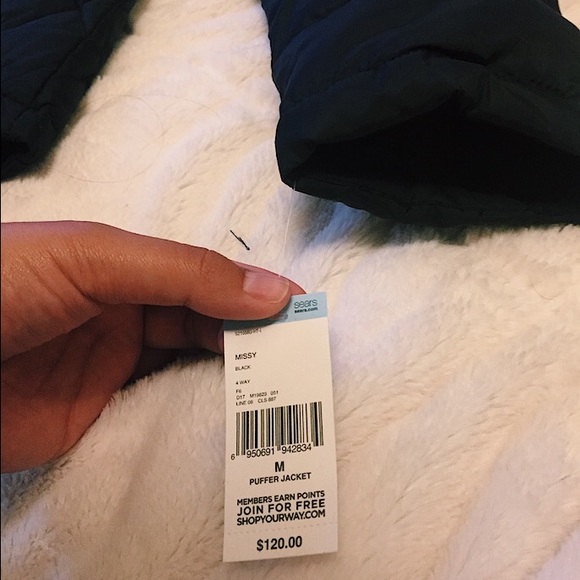 Black Puffer Coat - Picture 6 of 7