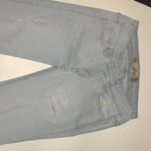 Light blue ripped hollister jeans