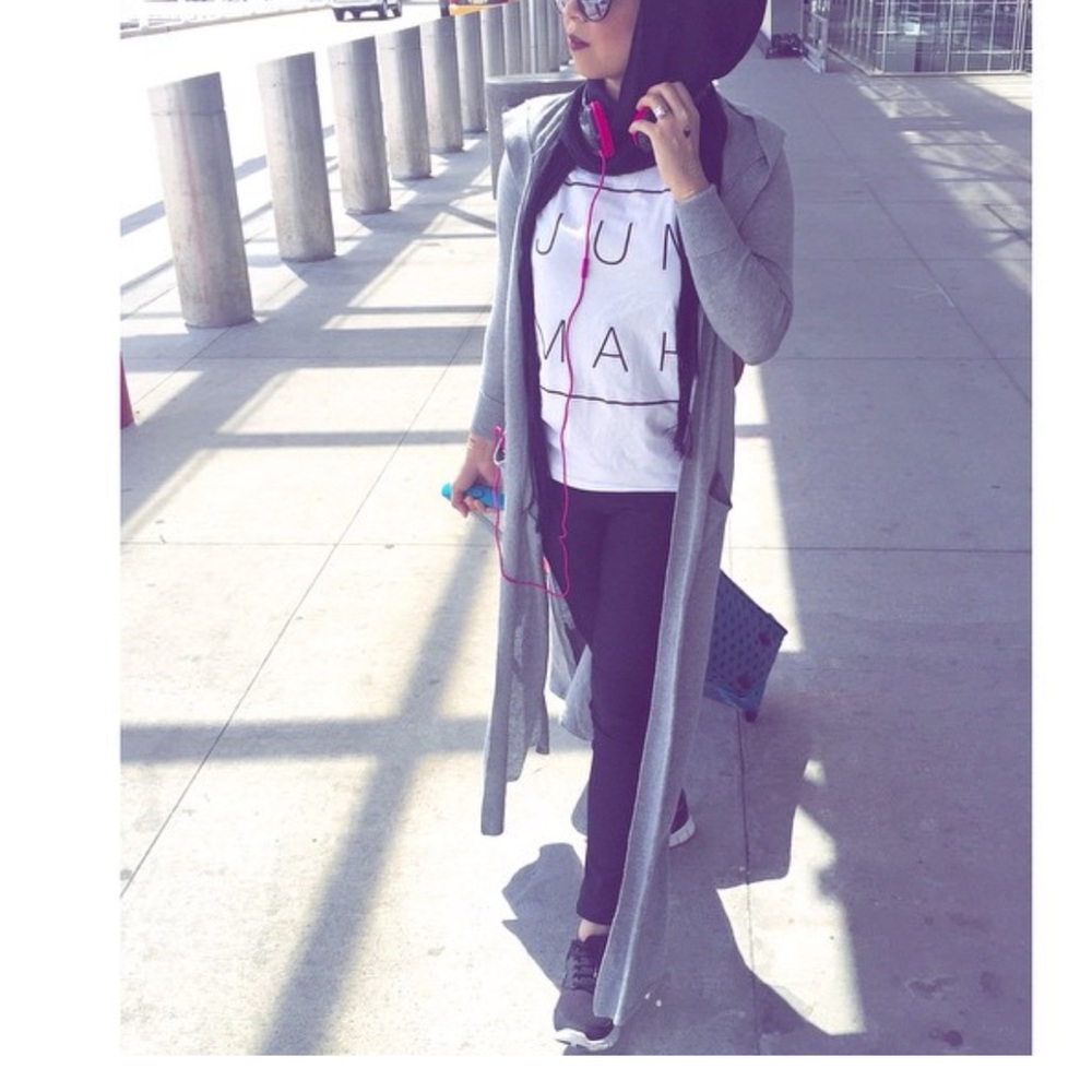 Extra long cardigan hoodie