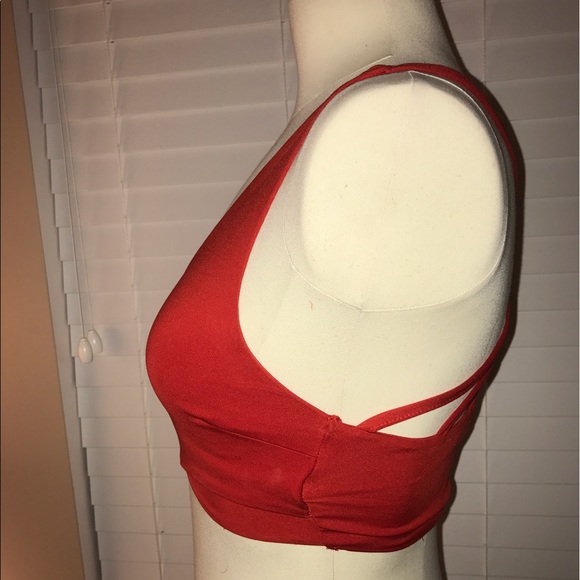 Red strappy cut out crop top. BNWT. - Picture 3 of 5