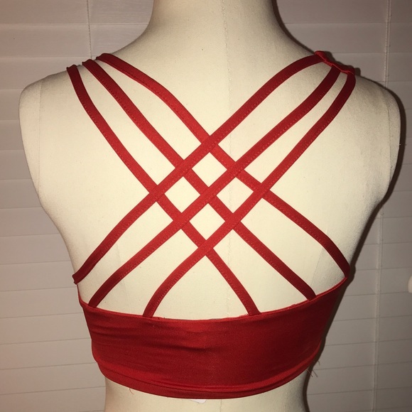 Red strappy cut out crop top. BNWT. - Picture 4 of 5