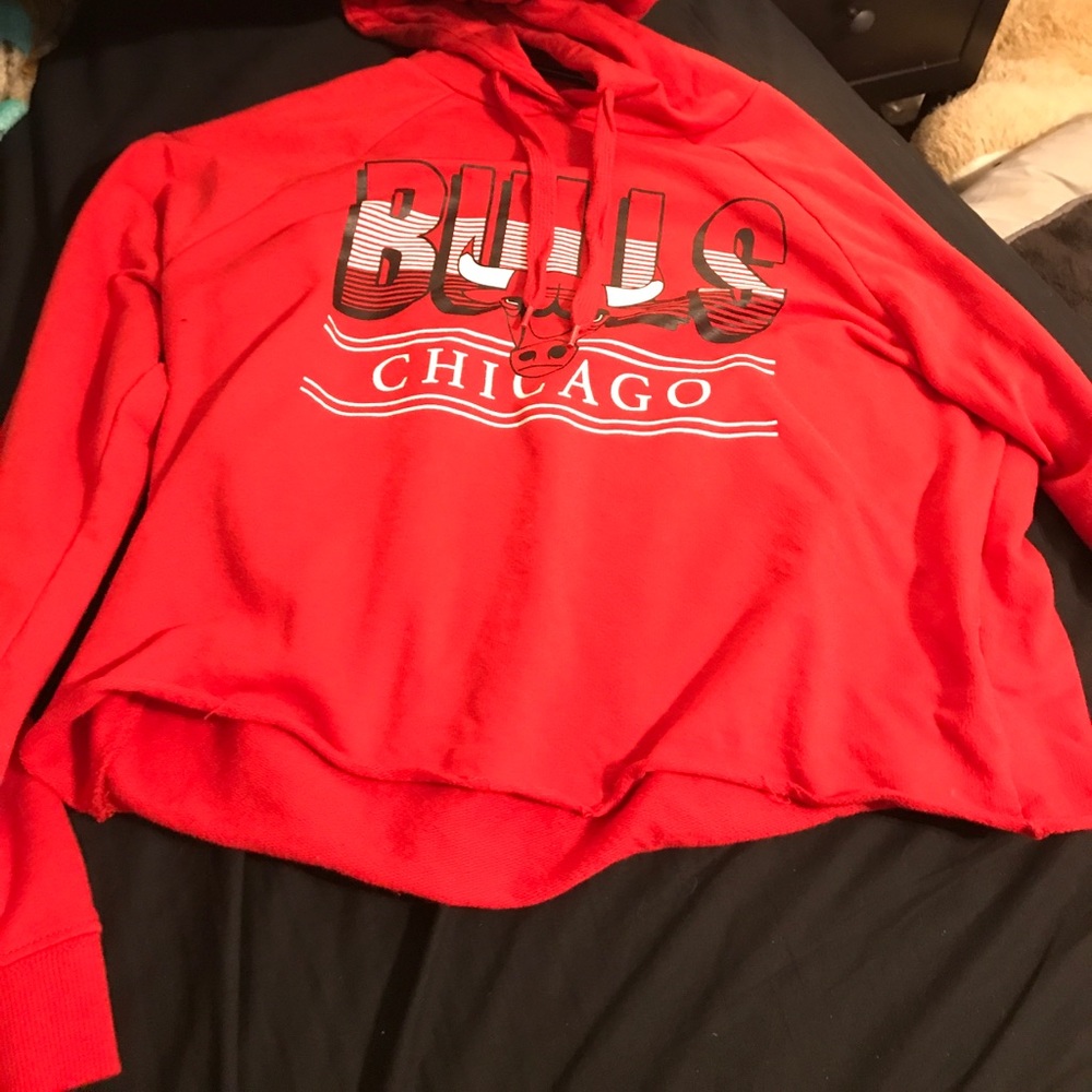 Chicago Bulls crop top hoodie