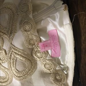 Lilly Pulitzer size 8 cream & gold dress