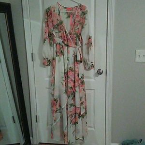 Floral Formal Wedding Beach Dress