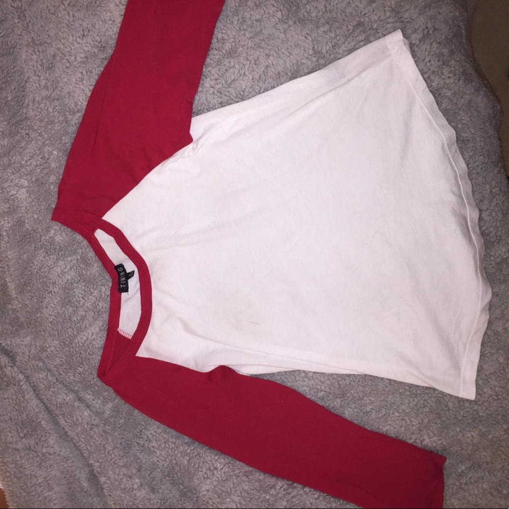 A women's baseball tee