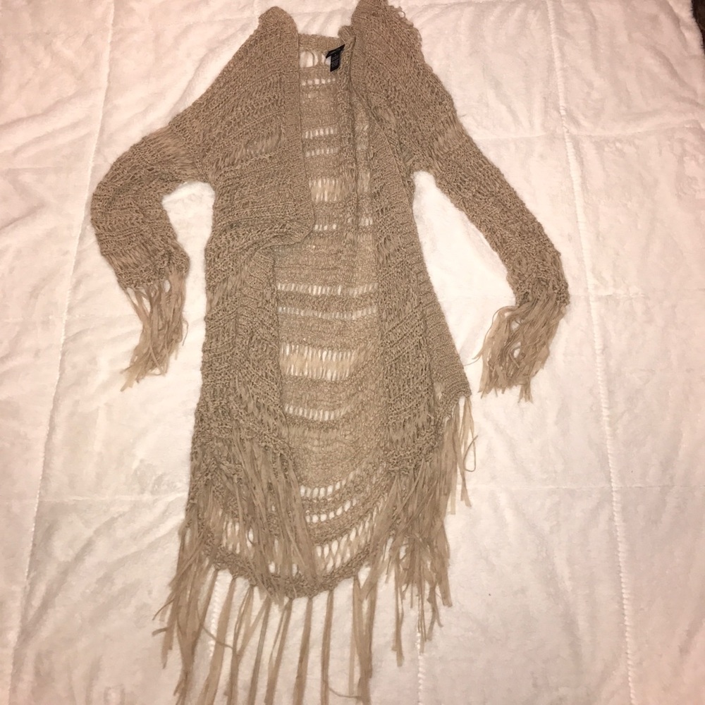 Tan cardigan