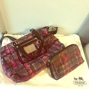 Coach tote bag and make up bag