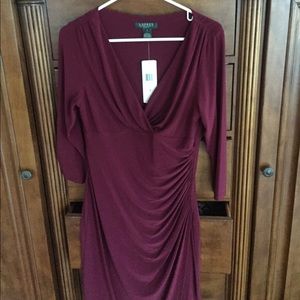 Ralph Lauren size 6 cranberry colored dress. NWT
