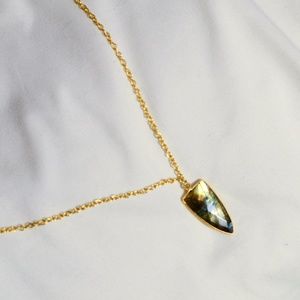 Labradorite point pendant